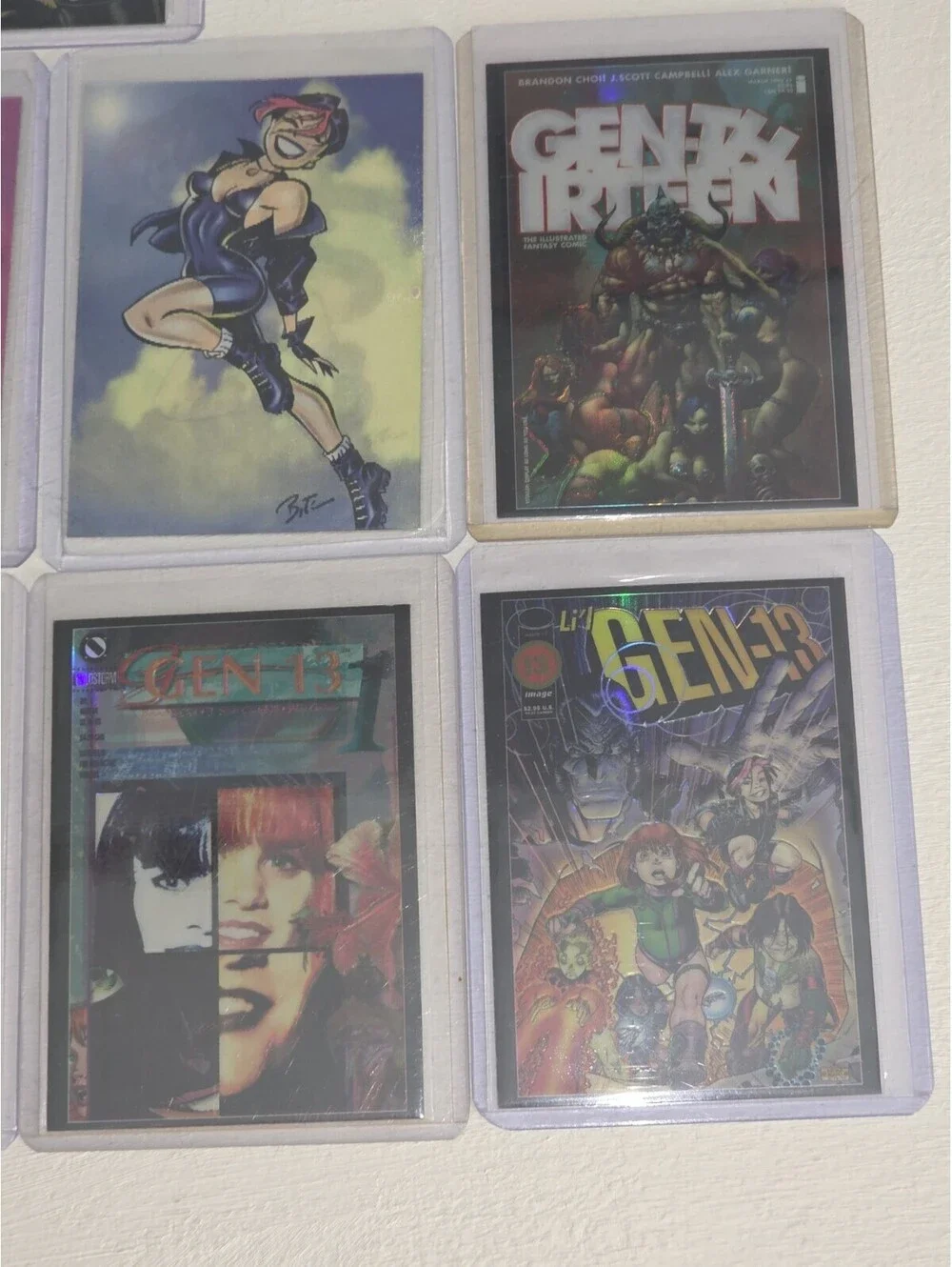 VTG Gen 13 Chromium Variant Covers & Freefall Lenticular SP Chase Card Lot